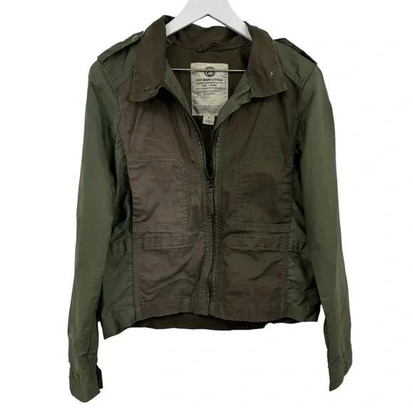 Lucky Brand Military Utility Jacket Olive Green Size Medium - Picture 1 of 9
